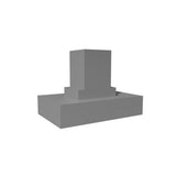 Vent A Hood - 66'' 1100 CFM Contemporary Island Range Hood Black Carbide - Black Carbide