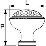 ArtWorth Knob 1 1/8 Inch Brushed Satin Nickel