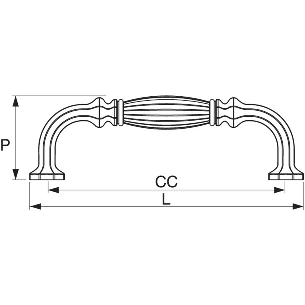 Palazzo Pull 3 3/4 Inch (c-c) Brushed Satin Nickel