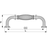 Palazzo Pull 3 3/4 Inch (c-c) Brushed Satin Nickel