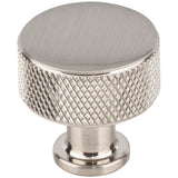 Vesta - Beliza Cylinder Knurled Knob 15/16 Inch Brushed Satin Nickel - Brushed Satin Nickel
