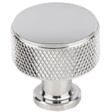 Vesta - Beliza Cylinder Knurled Knob 15/16 Inch Polished Chrome - Polished Chrome