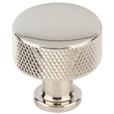 Vesta - Beliza Cylinder Knurled Knob 15/16 Inch Polished Nickel - Polished Nickel