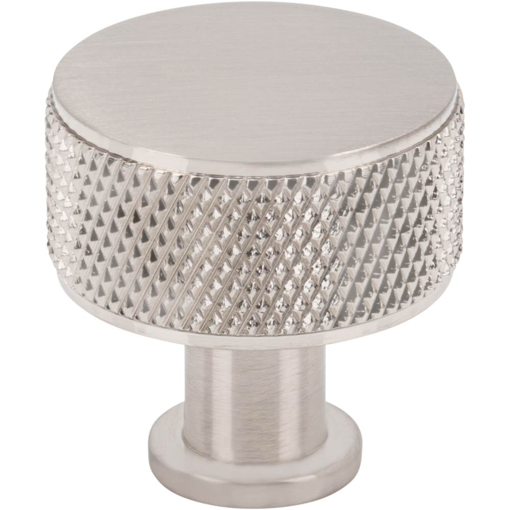 Vesta - Beliza Cylinder Knurled Knob 1 Inch Brushed Satin Nickel - Brushed Satin Nickel