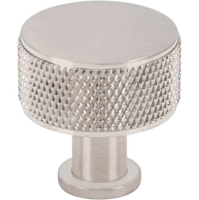 Vesta - Beliza Cylinder Knurled Knob 1 Inch Brushed Satin Nickel - Brushed Satin Nickel