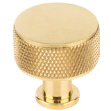 Vesta - Beliza Cylinder Knurled Knob 1 Inch Polished Brass - Polished Brass