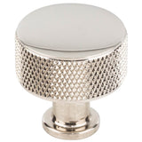 Vesta - Beliza Cylinder Knurled Knob 1 Inch Polished Nickel - Polished Nickel