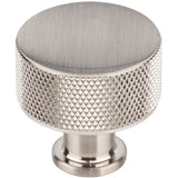 Vesta - Beliza Cylinder Knurled Knob 1 1/8 Inch Brushed Satin Nickel - Brushed Satin Nickel