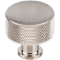 Vesta - Beliza Cylinder Knurled Knob 1 1/8 Inch Brushed Satin Nickel - Brushed Satin Nickel