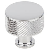 Vesta - Beliza Cylinder Knurled Knob 1 1/8 Inch Polished Chrome - Polished Chrome