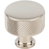 Vesta - Beliza Cylinder Knurled Knob 1 1/8 Inch Polished Nickel - Polished Nickel
