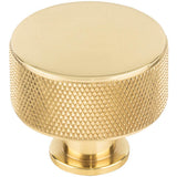 Vesta - Beliza Cylinder Knurled Knob 1 3/8 Inch Polished Brass - Polished Brass