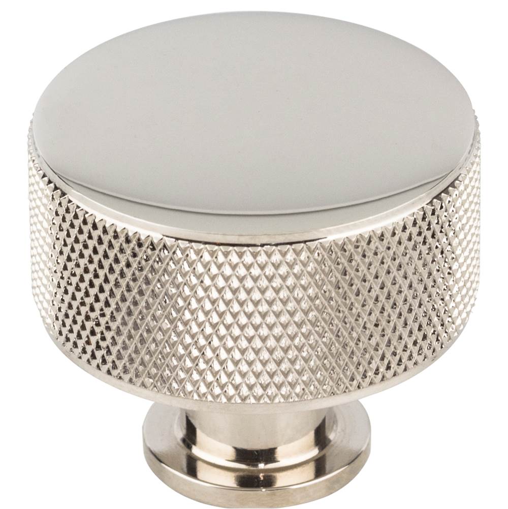 Vesta - Beliza Cylinder Knurled Knob 1 3/8 Inch Polished Nickel - Polished Nickel