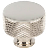 Vesta - Beliza Cylinder Knurled Knob 1 3/8 Inch Polished Nickel - Polished Nickel