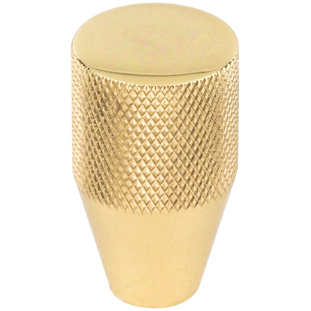Vesta - Beliza Conical Knurled Knob 3/4 Inch Polished Brass - Polished Brass
