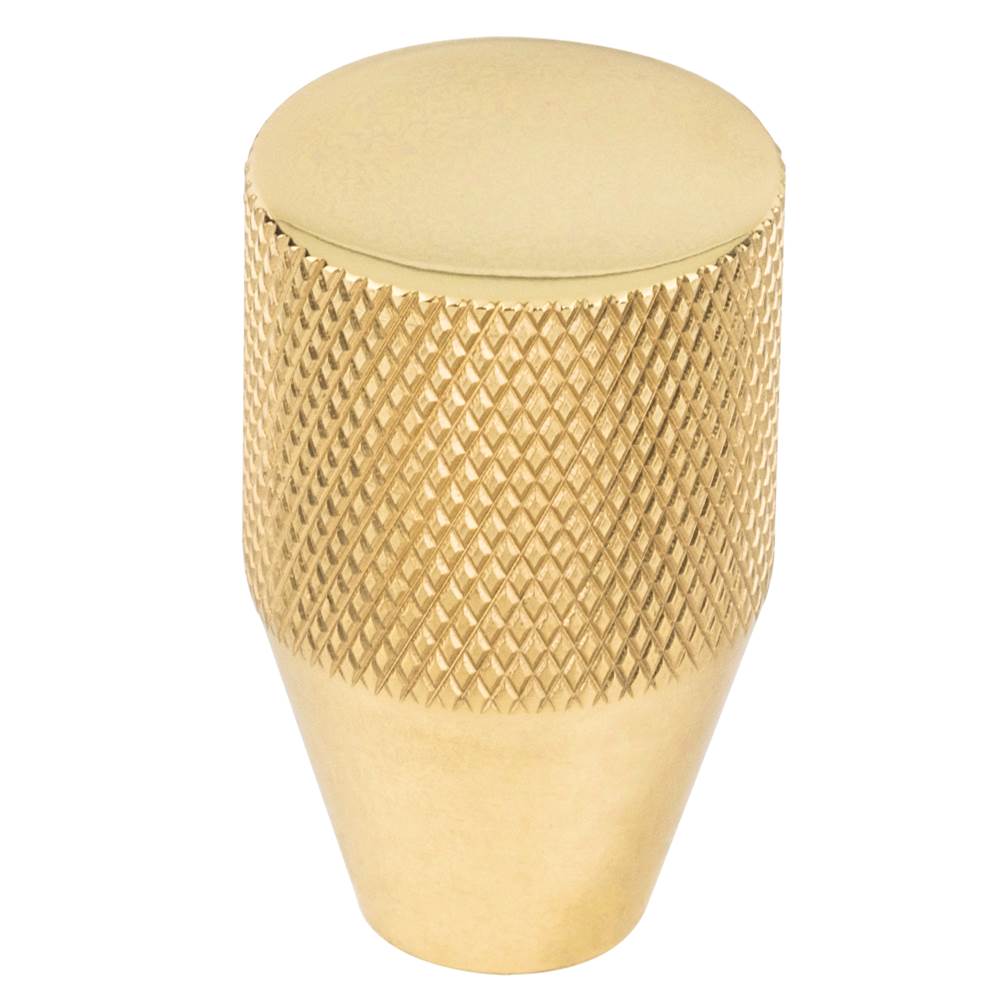 Vesta - Beliza Conical Knurled Knob 13/16 Inch Polished Brass - Polished Brass