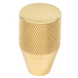 Vesta - Beliza Conical Knurled Knob 13/16 Inch Polished Brass - Polished Brass
