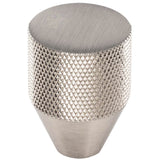 Vesta - Beliza Conical Knurled Knob 1 Inch Brushed Satin Nickel - Brushed Satin Nickel