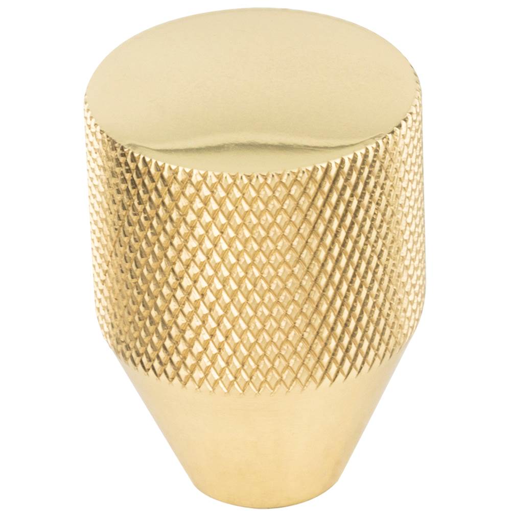 Vesta - Beliza Conical Knurled Knob 1 Inch Polished Brass - Polished Brass