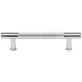 Vesta - Beliza Knurled Bar Pull 3 3/4 Inch (c-c) Polished Chrome - Polished Chrome