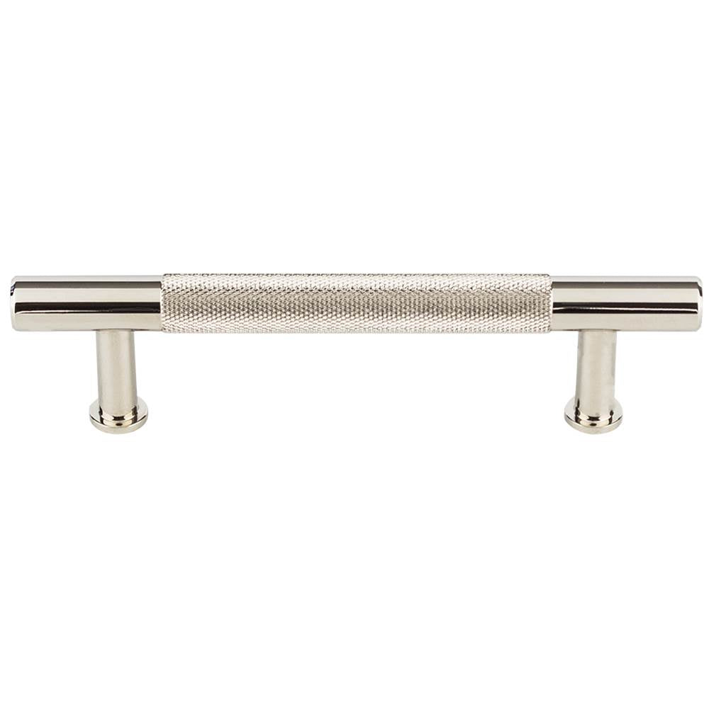 Vesta - Beliza Knurled Bar Pull 3 3/4 Inch (c-c) Polished Nickel - Polished Nickel