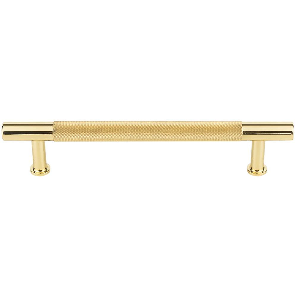 Vesta - Beliza Knurled Bar Pull 5 1/16 Inch (c-c) Polished Brass - Polished Brass