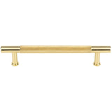 Vesta - Beliza Knurled Bar Pull 5 1/16 Inch (c-c) Polished Brass - Polished Brass