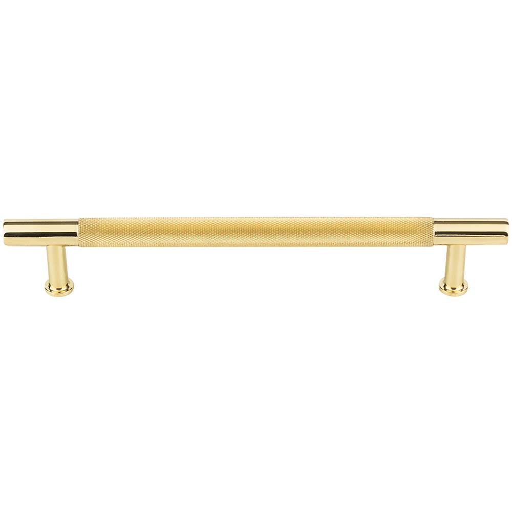 Vesta - Beliza Knurled Bar Pull 6 5/16 Inch (c-c) Polished Brass - Polished Brass