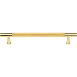 Vesta - Beliza Knurled Bar Pull 6 5/16 Inch (c-c) Polished Brass - Polished Brass