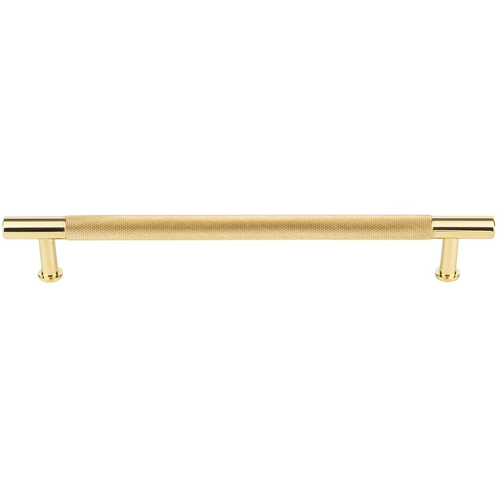 Vesta - Beliza Knurled Bar Pull 7 9/16 Inch (c-c) Polished Brass - Polished Brass
