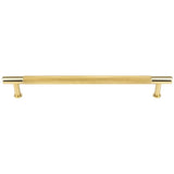Vesta - Beliza Knurled Appliance Pull 12 Inch (c-c) Polished Brass - Polished Brass