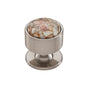 Vesta - FireSky Mohave Yellow Knob 1 3/8 Inch Brushed Satin Nickel Base - Brushed Satin Nickel
