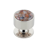 Vesta - FireSky Mohave Yellow Knob 1 3/8 Inch Polished Nickel Base - Polished Nickel