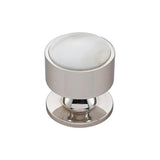 Vesta - FireSky Calacatta Gold Knob 1 3/8 Inch Polished Nickel Base - Polished Nickel