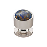 Vesta - FireSky Mohave Lapis Knob 1 1/8 Inch Polished Nickel Base - Polished Nickel