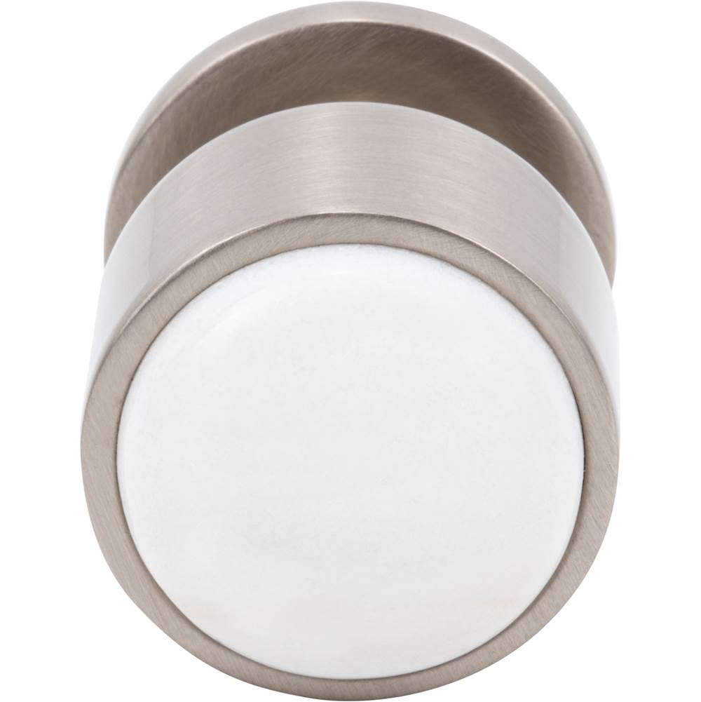 FireSky Calacatta Gold Knob 1 1/8 Inch Brushed Satin Nickel Base