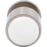 FireSky Calacatta Gold Knob 1 1/8 Inch Brushed Satin Nickel Base