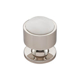 Vesta - FireSky Calacatta Gold Knob 1 1/8 Inch Polished Nickel Base - Polished Nickel