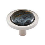 Vesta - FireSky Iron Tiger Eye Knob 1 9/16 Inch Polished Nickel Base - Polished Nickel