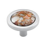 Vesta - FireSky Mohave Yellow Knob 1 9/16 Inch Polished Chrome Base - Polished Chrome