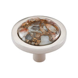 Vesta - FireSky Mohave Yellow Knob 1 9/16 Inch Polished Nickel Base - Polished Nickel