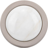 FireSky Calacatta Gold Knob 1 9/16 Inch Brushed Satin Nickel Base