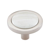 Vesta - FireSky Calacatta Gold Knob 1 9/16 Inch Polished Nickel Base - Polished Nickel