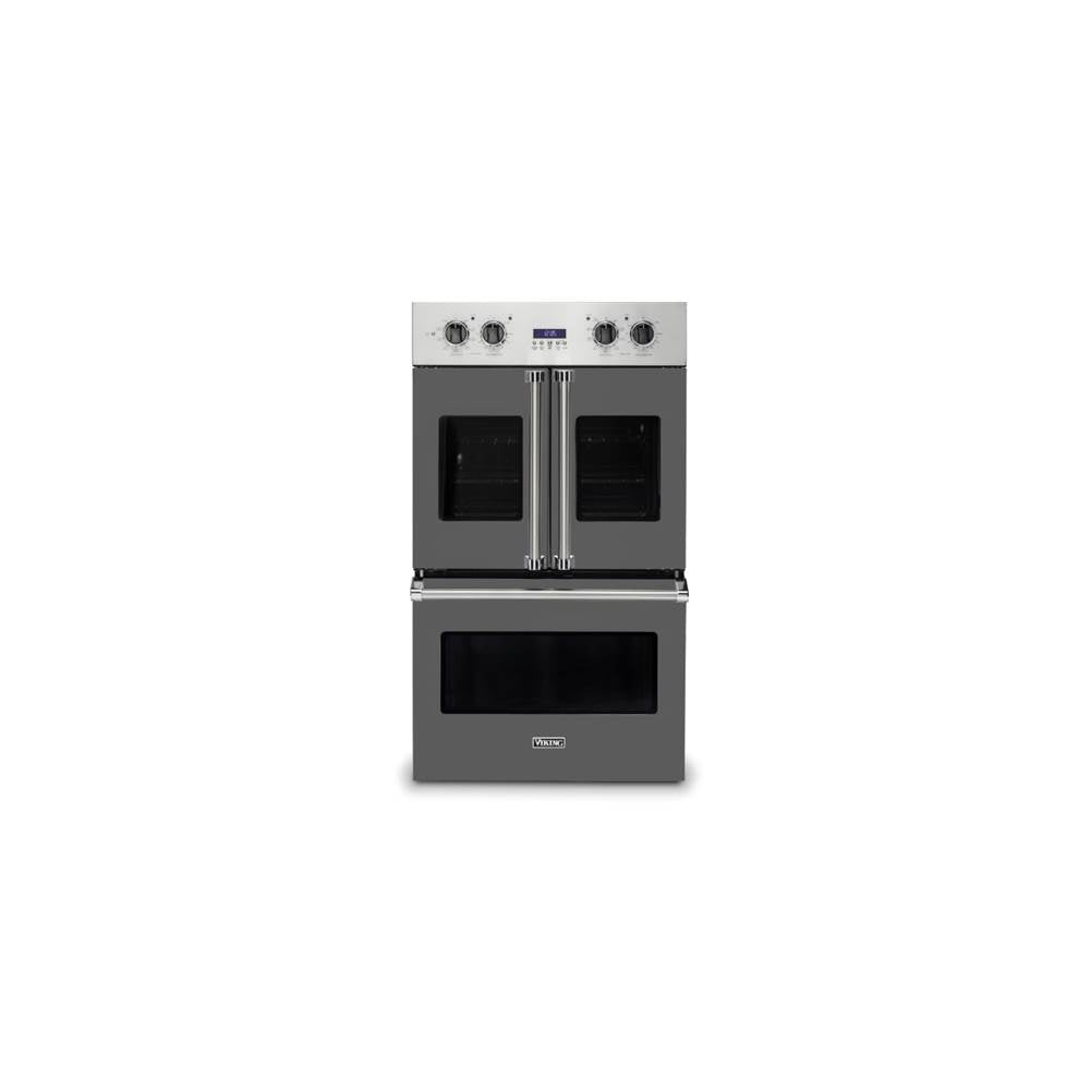 Viking - 30''W. French-Door Double Built-In Electric Thermal Convection Oven-Damascus Grey - Damascus Grey