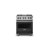Viking - 30''W./24''D. Dual Fuel Self-Clean Sealed Burner Range-4 Burners-Cast Black-LP - Cast Black