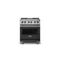 Viking - 30''W./24''D. Dual Fuel Self-Clean Sealed Burner Range-4 Burners-Cast Black-LP - Cast Black