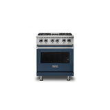 Viking - 30''W./24''D. Dual Fuel Self-Clean Sealed Burner Range-4 Burners-Slate Blue-LP - Slate Blue