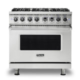 Viking - 36''W./24''D. Dual Fuel Self-Clean Sealed Burner Range-6 Burners-Stainless - Stainless Steel