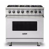 Viking - 36''W./24''D. Dual Fuel Self-Clean Sealed Burner Range-6 Burners-Stainless-LP - Stainless Steel