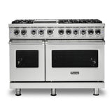 Viking - 48''W./24''D. Dual Fuel Self-Clean Sealed Burner Range-6 Burners/Griddle-Stainless-LP - Stainless Steel